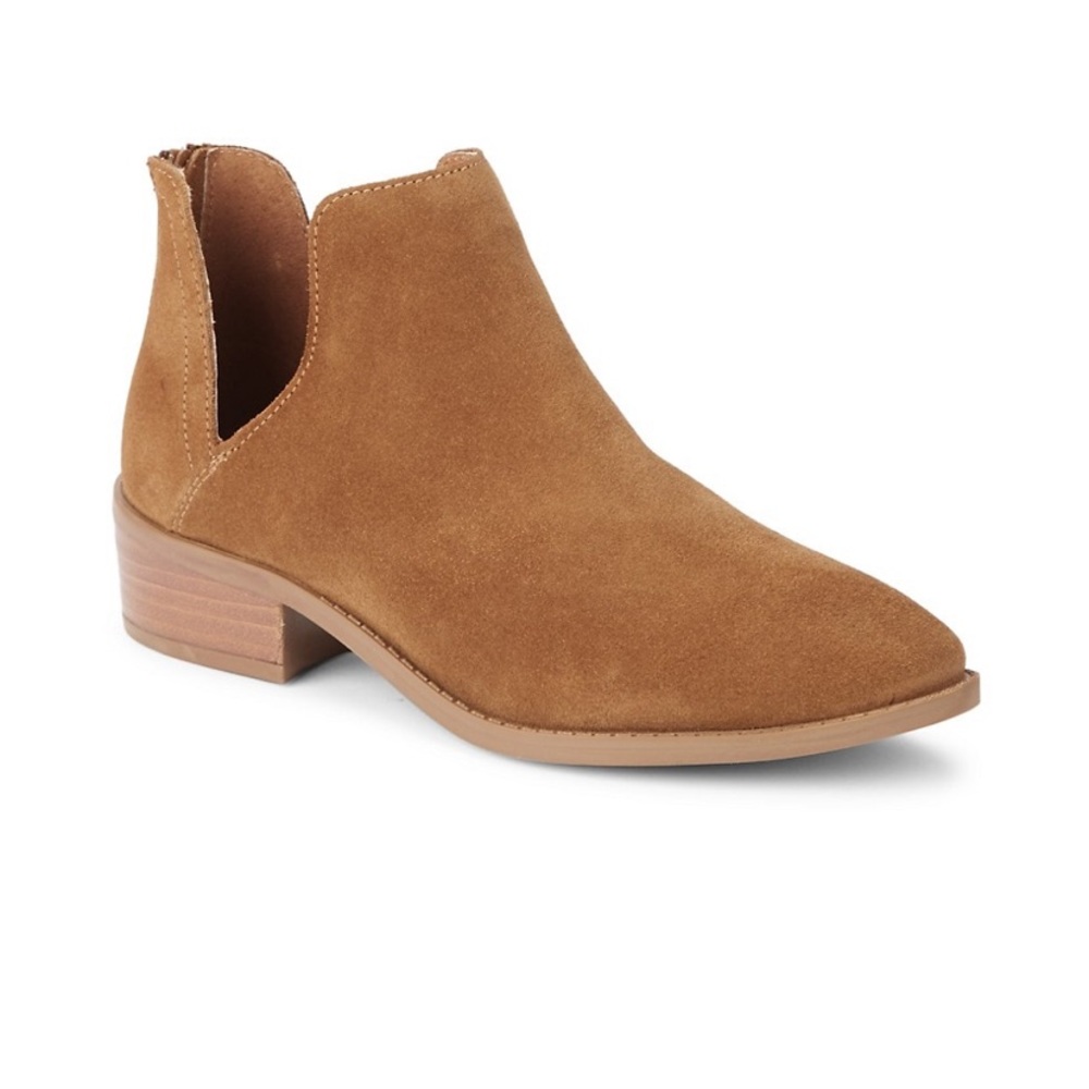 Steve Madden Tan Suede Low Heel Ankle Boots